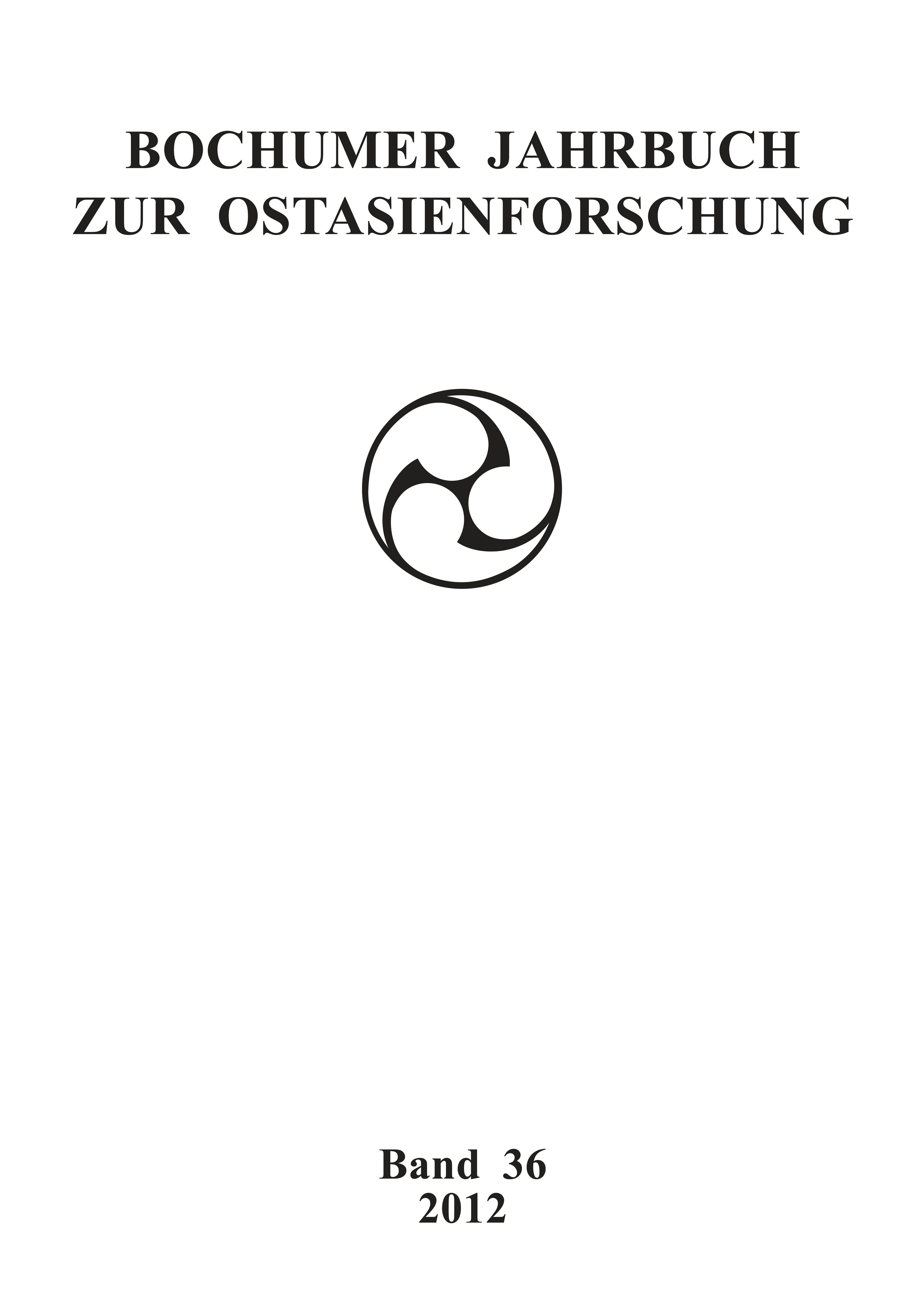 Bochumer Jahrbuch zur Ostasienforschung 36 / 2012