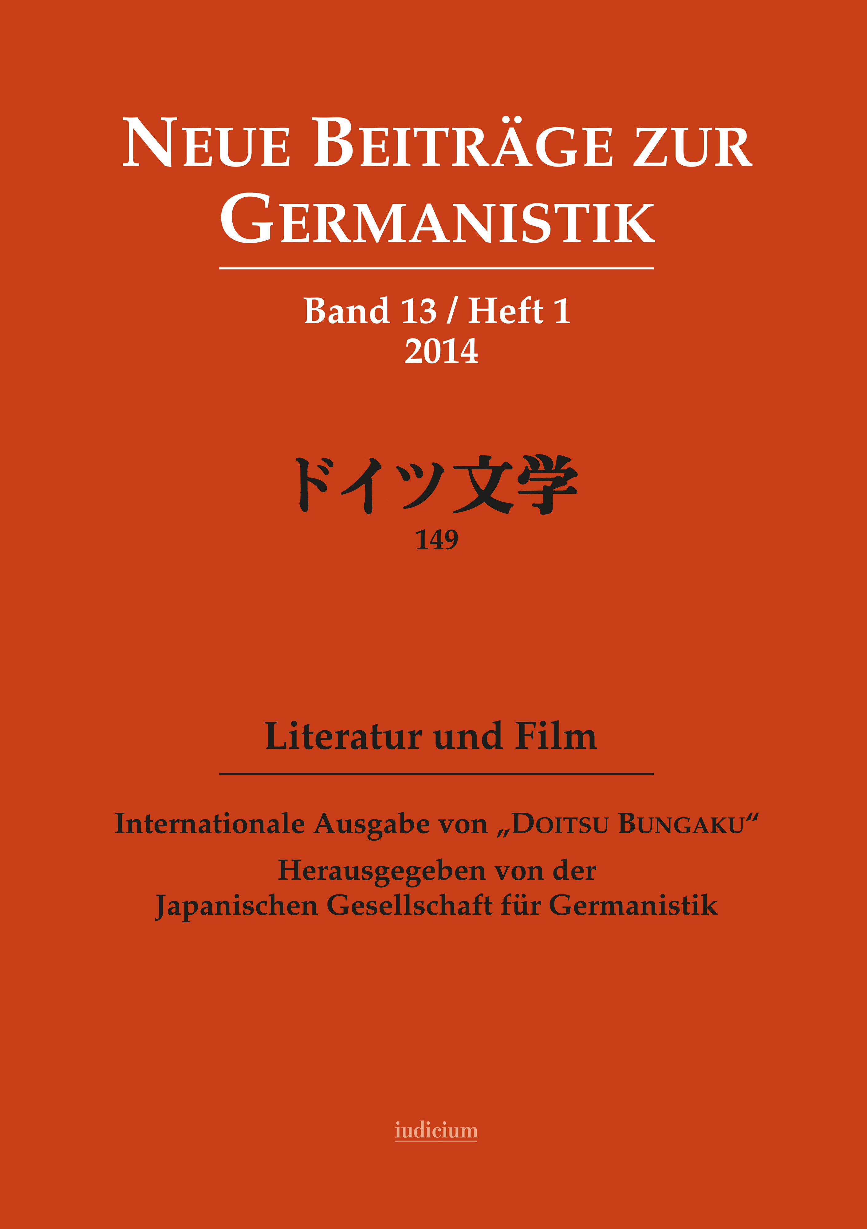 Neue Beiträge zur Germanistik, Band 13 / Heft 1/2014