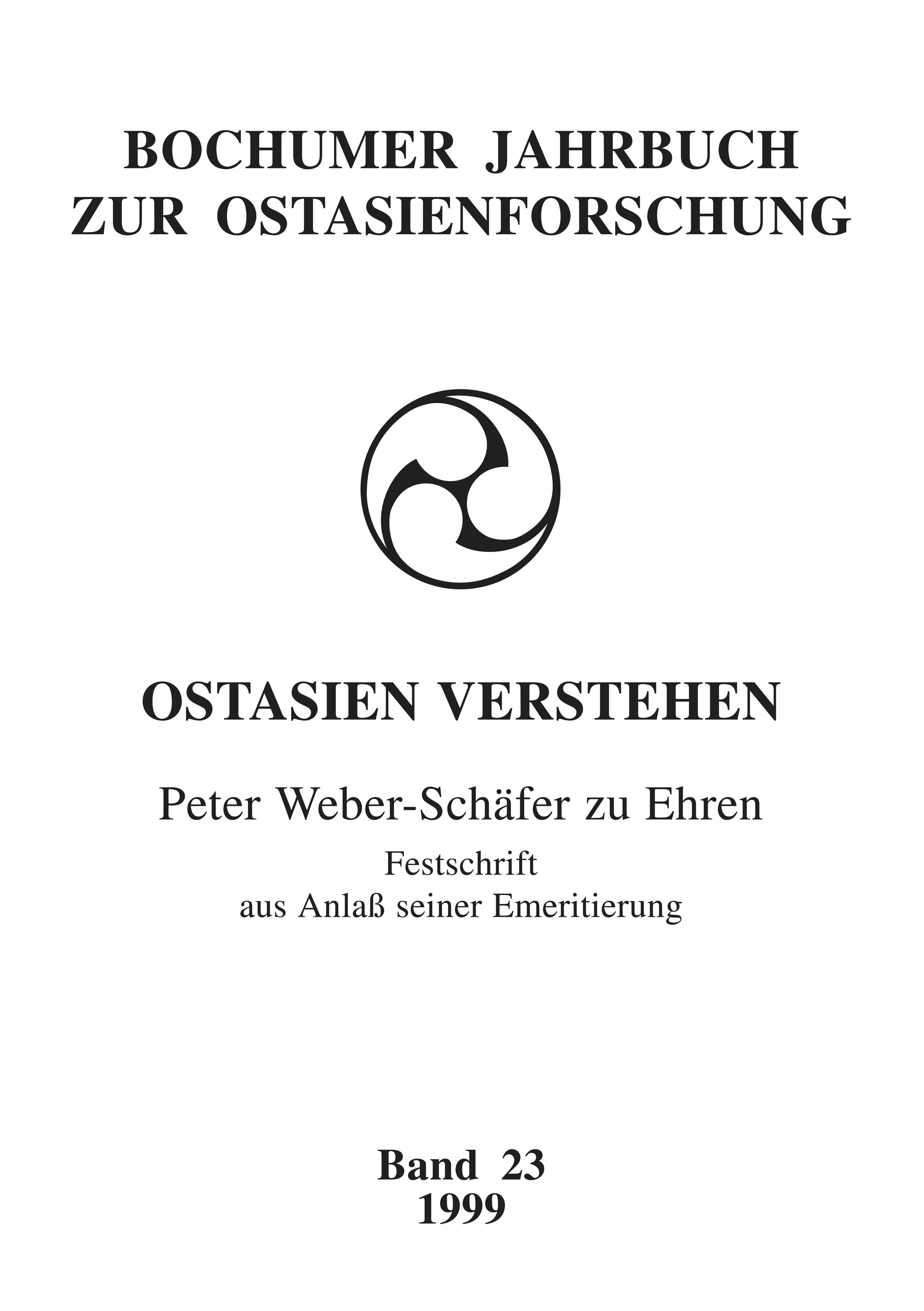 Bochumer Jahrbuch zur Ostasienforschung