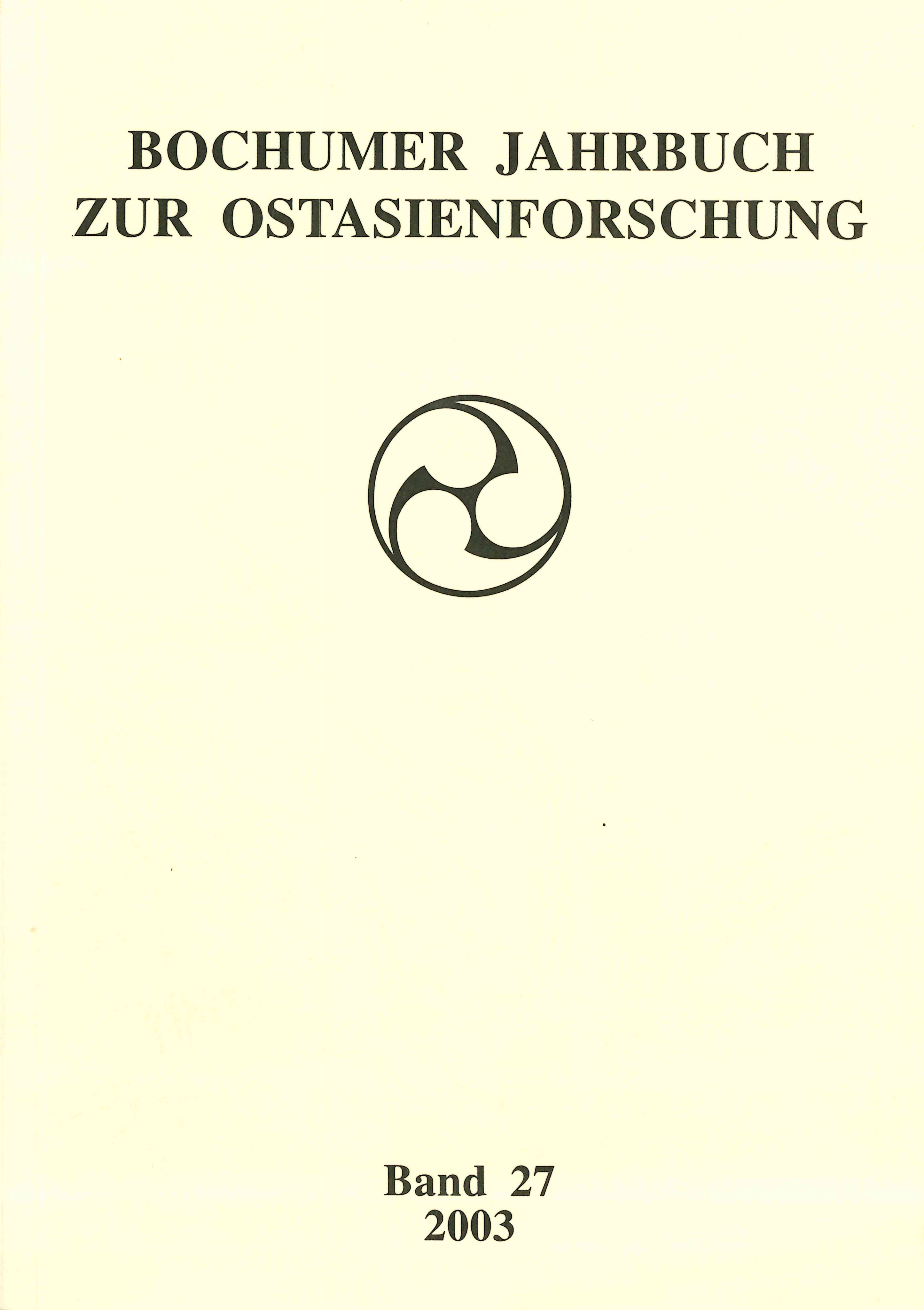 Bochumer Jahrbuch zur Ostasienforschung