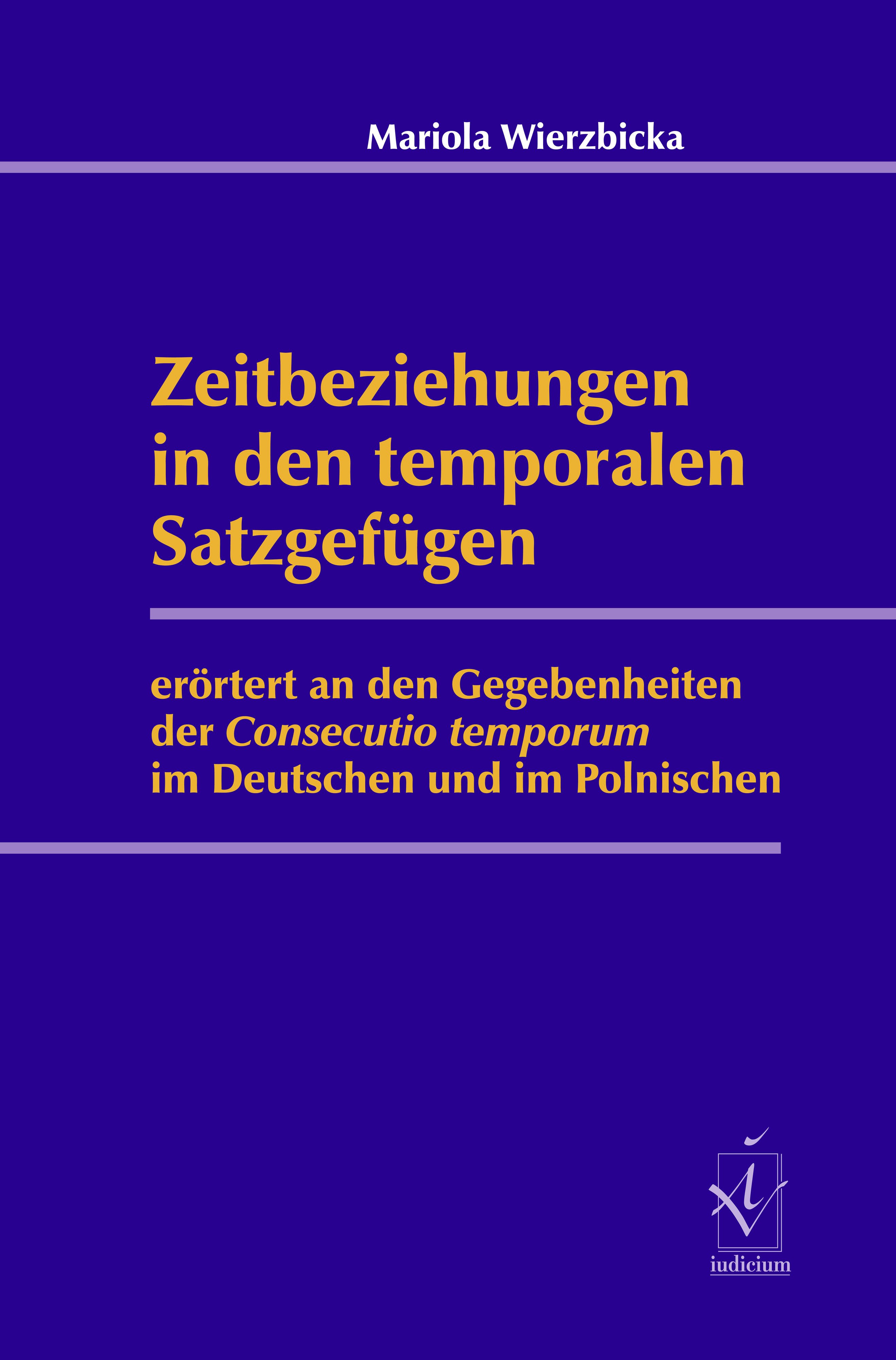 Zeitbeziehungen in den temporalen Satzgefügen